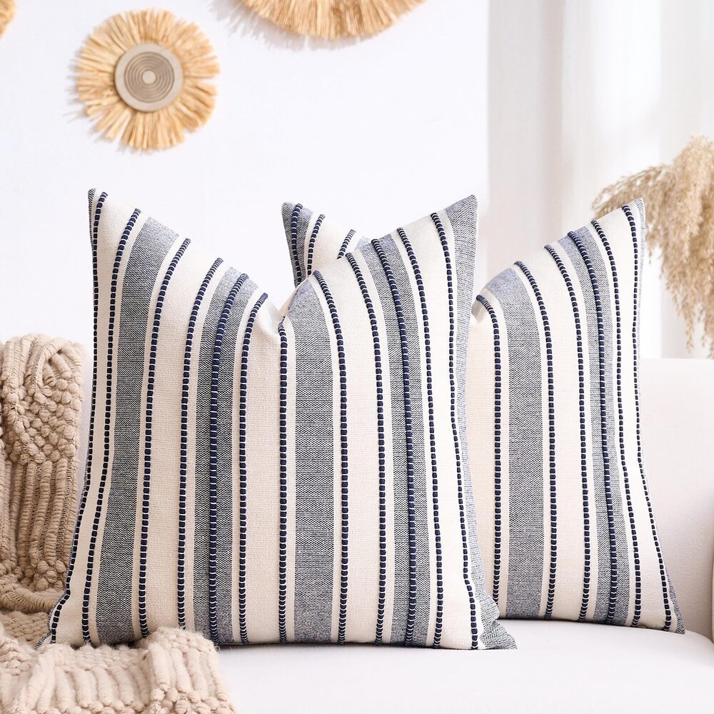 9130 Decorative Throw Pillow Covers Boho, Farmhouse Textured Boho Pillow